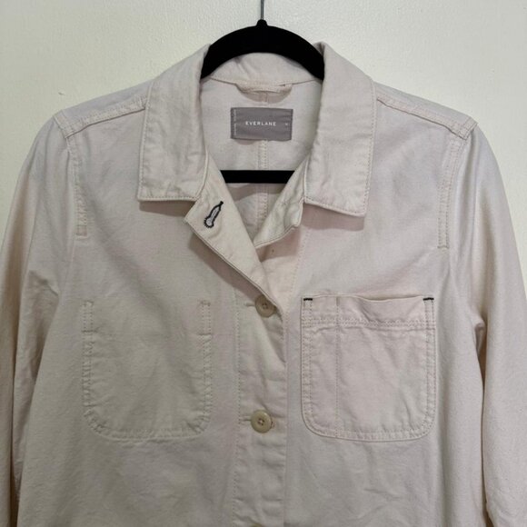 Everlane The Denim Chore Jacket Button in Beige color size M - Picture 8 of 10